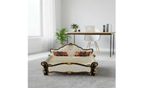 Cat Scratching Bed Retro-Style Cat Sofa with Scratcher Upholstered Scratching Pad for Cats, Kittens, Living Room