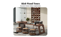 Gongfu Tea Ceremony Table Tranquil Aesthetic Home Furnishing Modern Chinese Design Household Furniture for Office Managers, Living Room, Reception Area