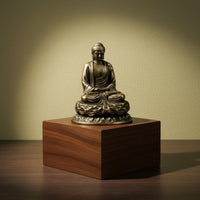 Antique Bronze Buddha Figurine Intricate Details Spiritual Decor for Collectors