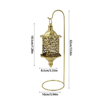 Hanging Candle Lantern with Stand Wrought Iron Baroque Style Lantern Romantic Atmosphere House Decoration for Tabletop, Patio