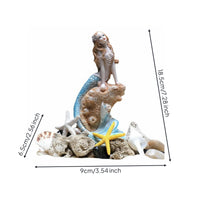 Mermaid Figurine Realistic Design House Decoration for Aquarium Hobbyists