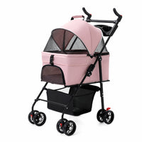 Stroller with Detachable Carrier Double-Wheeled for Travel, Cats, Small Pets