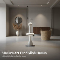 Abstract Design Stylized Poodle Figurine Minimalist Design Tabletop Sculpture Handmade House Decoration for Art Lovers, Interior Designers, Homeowners, Living Room, Bookshelf, Entryway, Office Desk
