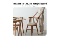 Padded Posterior Wooden Chair Northern European & Design Dining Room Seating Minimalist Look Sturdy Frame for Restaurant Owners