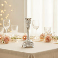 Candle Holder with Openwork Base Elegant Ornament Stable for Mantel