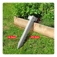10 Pieces Railway Sleeper Stake Metal Garden Fixings Silver