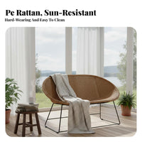4 Pieces 4-Piece Woven Sofa and Chair Set Handwoven Design Outdoor Furnishing sturdyDuty Frame Easy to Clean for Families, Patio