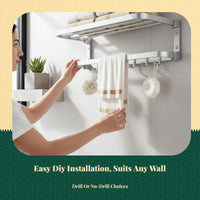 Space Aluminum Towel Rack
Double-Tier Folding Wall Shelf