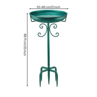 Bird Bath with Stake Metal Birdbath Ornamental for Lawn