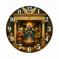 Round Analog Wall Timepiece 12-Hour Clock Face Home Decor Easy to Read