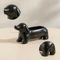 Dachshund Planter Lightweight Dachshund Plant Pot Dog-Shaped Planter for Desk, Shelf, Patio