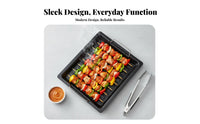 Thickened Design Non-Stick Grill Pan Easy to Clean Metal BBQ Tray Heavy-Duty for Camping