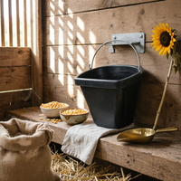 Rubber Pail D-Shaped Rubber Pail 18 L for Construction