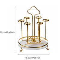 Rotating Mug Tree Detachable Drain Tray Countertop Cup Drying Rack for Home Bar