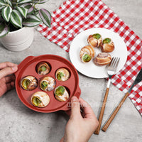 FCM认证硅胶蛋托escargot baking dish外贸焗螺盘西餐蜗牛盘烤盘