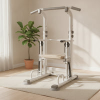 Domestic Exercise Rig Station Adjustable Pull Exercise Rig with Resistance Bands Multi Grip Station with Auxiliary Base for Fitness Enthusiasts