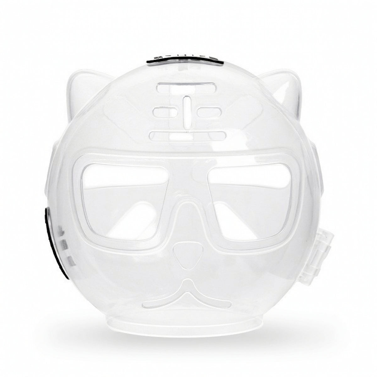 Anti-Bite Cat Grooming Helmet Breathable Cat Muzzle with Face Opening Lightweight Pet Guarding Hood Safe for Bathing