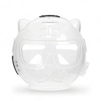 Anti-Bite Cat Grooming Helmet Breathable Cat Muzzle with Face Opening Lightweight Pet Guarding Hood Safe for Bathing