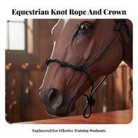 Rope Halter Twisted Crown Knotted Training Halter Equestrian Equipment Natural Horsemanship Clinician Design