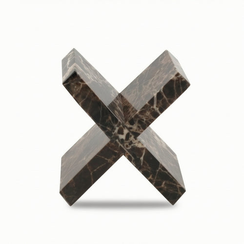 Geometric Sculpture Polished Marble Sculpture Architectural for Reception Area