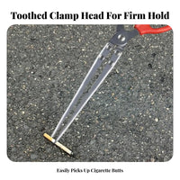 Long Handle Trash Picker Anti-Rust Stainless Steel Trash Tongs Grabber Tool for Gardeners, Elderly, Street Cleaning, Outdoor, BBQ
