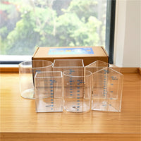 5 Pieces Geometric Volume Set Graduated Volume Measuring Containers Measuring Cups for Students