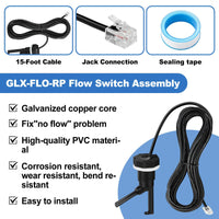 GLX-FLO-RP 流量开关 盐系统 - 泳池传感器 带15英尺电缆不锈钢