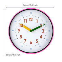 Quartz Wall Clock Round Analog Wall Clock Slim for Children