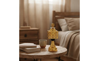 Metal Incense Burner Decorative Tabletop Incense Burner Censer Gold Metal-Like for Home Decor