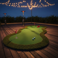 3 Hole Putting Mat Easy Storage Sports Equipment Anti-Slip Base for Golfers