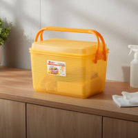 Handled Storage Box With Handle Portable Storage Box Large Capacity Organizer Tote for Crafters, Teachers, Kitchen, Car Trunk, Camping
