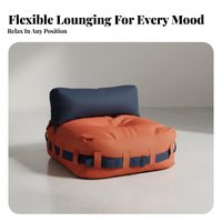 Teardrop Bean Bag Chair Space-Saving Floor Sofa Fashionable Design No Assembly Required for Adults, Students, Bedroom, Balcony