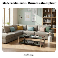 Minimalist Design Sofa and Coffee Table Set Small Space accommodating Reception Seating Business design Lounge Furniture Sturdy Frame for Interior Designers, Office Managers, homeowners, Waiting Room, Lobby
