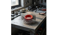 Wire Wheel Brush with Core Surface Cleaning Wire Brush Wheel Cleaning Heavy-Duty for Mechanics, Welders, Auto Body Restoration