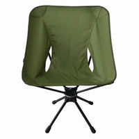 360 Swivel Camping Chair Metal Frame Compact Travel Chair Four-Leg Base