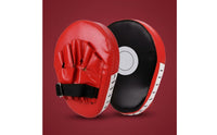 Thick Padding Boxing Hand Pad Shock Absorbing Boxing Hand Pads Ergonomic Design Curved Focus Hand Target PU Leather for Children, Adults, Home Use, Gym