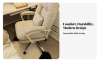High-Spine Recliner with Footrest Adjustable Height Cushioned Reclining Chair with Footrest Support Effortless Rolling Casters