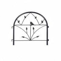 Wrought Iron Fence Panel Decorative Garden Border Waterproof Interlocking Landscape Fence for Yard, Park