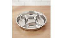5 Compartment Tray Easy to Clean Divided Condiment Dish Stainless Steel Ingredient Bowl for Serving