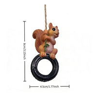 Hanging Squirrel Decoration Decorative Squirrel Ornament Weather-Resistant