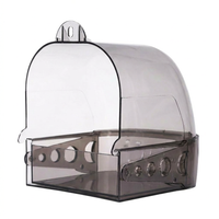 Bird Bath Tub for Cage, Transparent Bird Bath Drawer, Spacious Bird Bath Cage, Pet Bird Bath Box, Ha - Image 7
