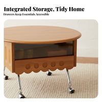 Petal-Shaped Lift-Top Table Strong and Stable Sofa Side Table Easy to Assemble