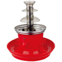 Three-Tier Stainless Steel Chocolate Fountain with Fruit Tray, 120V EU Plug, Black