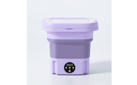 Foldable Washing Machine with Basket Electrical Outlet Powered Mini Washing Machine Portable Washer Water-Resistant Collapsible
