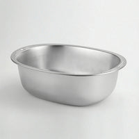 Oval Kitchen Basin Smooth Stainless Steel Bowl Long-Lasting for Meal Prep