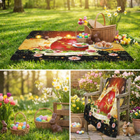 Funny Easter Flannel Blanket for Kids and Adults, Thick Couch Blanket for Sofa, Living Room, Birthday Bedroom Decor