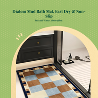 Fast-drying diatomaceous bath mat