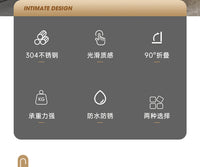 卡贝304不锈钢洗脸盆收纳架子卫生间浴室免打孔置物架挂钩神器 升级可折叠脸盆架-3只装【304不锈钢】