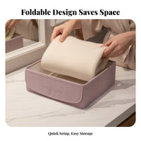 foldable Bin with transparent panel Scented Sachet Included Wardrobe Organizer