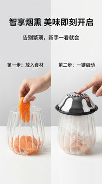 便携式三文鱼烟熏器 小型烟熏机烟熏三文鱼片制作机 一键启动